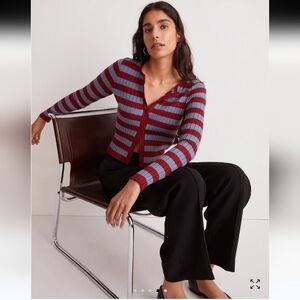 Madewell The Signature Knit Crewneck Cardigan Sweater
